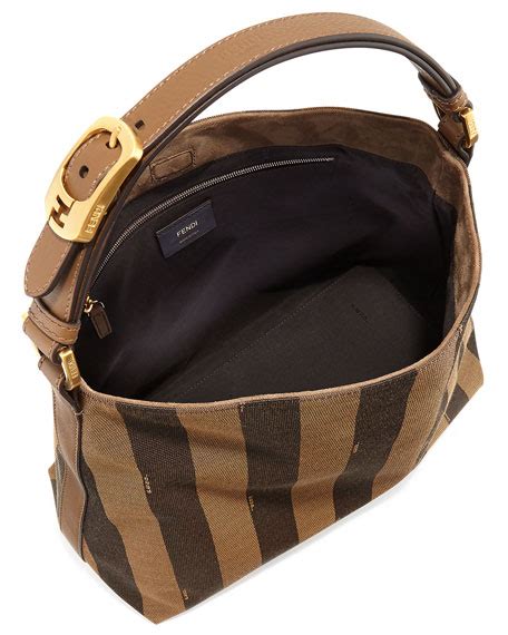 fendi large pequin hobo bag brown|Fendi spy hobo bag.